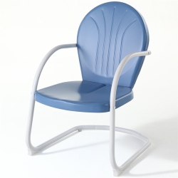 PEMBERLY ROW Metal Chair In In Sky Blue