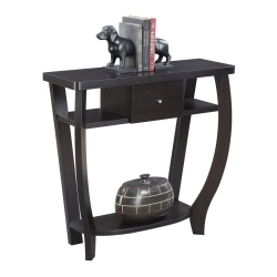 CONVENIENCE CONCEPTS Newport Dorchester Console Table In Espresso Wood Finish