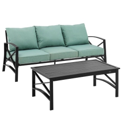 CROSLEY FURNITURE Kaplan 2 Piece Outdoor Sofa Set In Mist