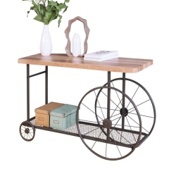 BOWERY HILL Console Table In Oak And Antique In Gray