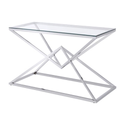FURNITURE OF AMERICA Cazzanarro Contemporary Metal Sofa Table In Chrome Plating