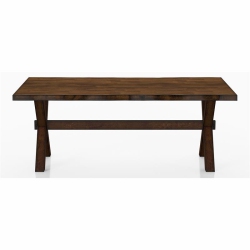 FURNITURE OF AMERICA Bradden Transitional Solid Wood Coffee Table In Walnut