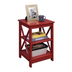 CONVENIENCE CONCEPTS Oxford Square End Table In Wood Finish In Red