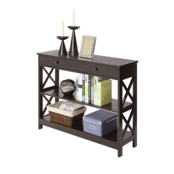 CONVENIENCE CONCEPTS Oxford Console Table With Drawer In Espresso Wood Finish