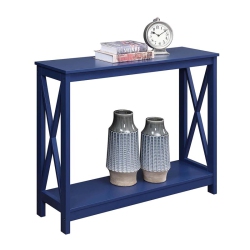 CONVENIENCE CONCEPTS Oxford Console Table In Wood Finish In Blue