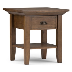 ATLIN DESIGNS End Table In Rustic Natural Aged In Brown