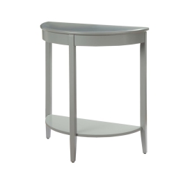 BOWERY HILL Contemporary Wood Half Moon Shaped Console Table In In Gray
