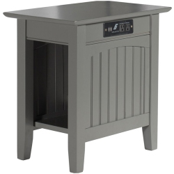 AFI Nantucket Chair Side Table With Charger In In Grey