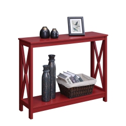 CONVENIENCE CONCEPTS Oxford Console Table In Wood Finish In Red