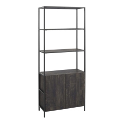 CROSLEY FURNITURE Jacobsen 34" Wood Large Etagere In Ash/matte Black In Brown