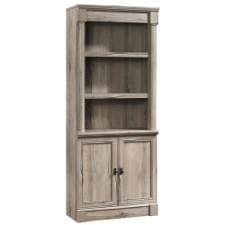 PEMBERLY ROW Engineered Wood And Metal 3-Shelf Bookcase In Split Oak