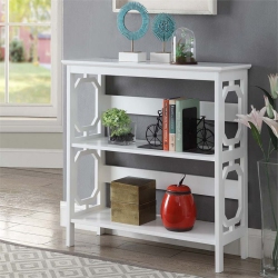 PEMBERLY ROW Two-Shelf Bookcase In Wood Finish In White