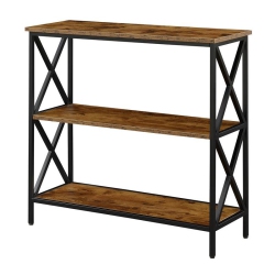CONVENIENCE CONCEPTS Tucson Three-Tier Bookcase In Nutmeg Wood Finish