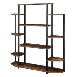 CONVENIENCE CONCEPTS Designs2Go Wall Unit Bookshelf In Nutmeg Wood Finish