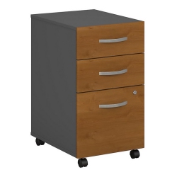 SCRANTON & CO 3 Drawer Mobile Pedestal (Assembled) In Natural Cherry