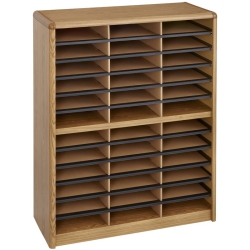 SCRANTON & CO 36 Compartment Metal File Organizer In Medium Oak