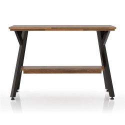 FURNITURE OF AMERICA Horford Wood 1-Shelf Console Table In Matte In Black