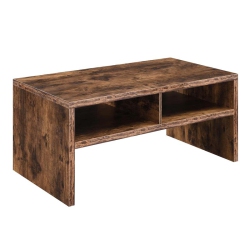 CONVENIENCE CONCEPTS Northfield Admiral Deluxe Coffee Table With Shelves In Nutmeg Wood Finish