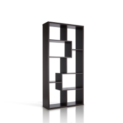 FURNITURE OF AMERICA Adeo Contemporary Wood 10-Shelf Bookcase In Walnut