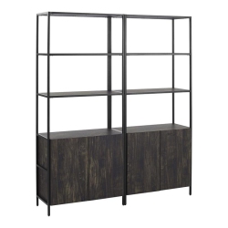 CROSLEY FURNITURE Jacobsen 2-Piece Modern Wood Etagere Set In Ash/black In Brown