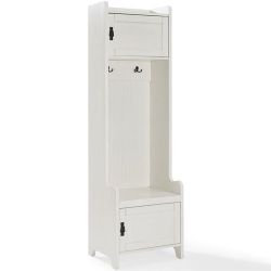 CROSLEY FURNITURE Fremont Hall Tree In Distressed In White
