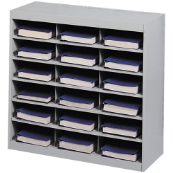 SCRANTON & CO Steel Mail Organizer - 18 Compartments In Grey