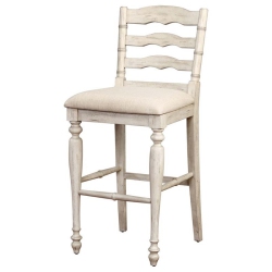 PEMBERLY ROW 30" Retro Wood/fabric Bar Stool In Antique In White