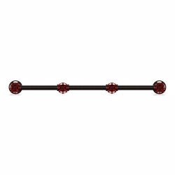 FURNITURE OF AMERICA Margon Industrial Metal 4-Hook Coat Rack In Sand In Black