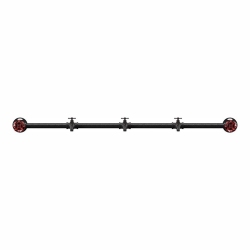 FURNITURE OF AMERICA Meritor Industrial Metal 5-Hook Coat Rack In Sand In Black