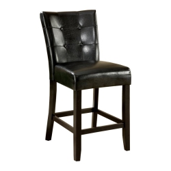 FURNITURE OF AMERICA Peeves Wood Counter Height Chair In Espresso (Set Of 2)