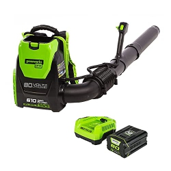 GREENWORKS Pro 80V (180 Mph / 610 Cfm) Cordless Backpack Leaf Blower, 2.5Ah Battery And Charger Included Bpb80L2510