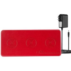 NAVOR Wireless Charger Station, Qi Certified Ultra-Slim Leather Wireless Charging Pad for Multiple Devices Compatible Iphone11/11 Pro Max/xr/8