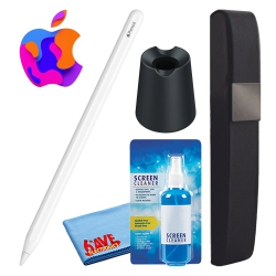 APPLE Pencil (2Nd Gen) Bundle With Hard Carry Case + Aluminum Stand (Black)