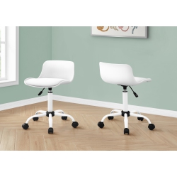 MONARCH SPECIALTIES I 7463 Office Chair Juvenile for Childrens Multi-Position In White