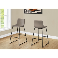 MONARCH SPECIALTIES I 7751 Office Chair Taupe Leather-Look Stand-Up Desk