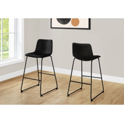 MONARCH SPECIALTIES I 7754 Office Chair Leather-Look Stand-Up Desk In Black