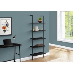 MONARCH SPECIALTIES I 3683 Bookcase 72"h Ladder Metal In Black
