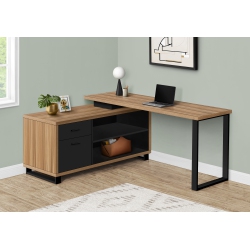 MONARCH SPECIALTIES I 7712 Computer Desk 72"l Reclaimed Executive Corner In Black