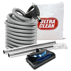 ULTRA CLEAN Central Vacuum Electric Attachment Kit -Dual Voltage 24V/110V Hose \w 3-Way On/off Switch Handle -Electric Power Nozzle –Set Of