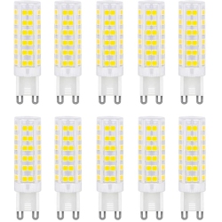 ALBERTATECH 7W G9 Led Bulbs, 65W Halogen G9 Light Bulbs Replacement, 76 Smd 2835 Led Energy Saving Bulbs, 6000K Sucooper Bright L