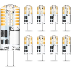 ALBERTATECH G4 Led Light Bulb 3W Bi-Pin Base 20W 25W 30W Halogen Bulbs Equivalent Ac/dc 12V Warm 2700K 48X3014 Smd In White