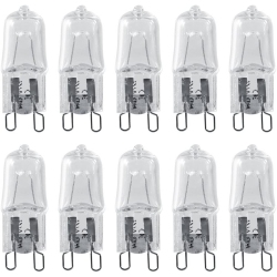 ALBERTATECH G9 Halogen Bulb, Lampadina Alogena, Leuci 40 Watt 10PCs G9 Base Halogen Light 120V 40W Lighting Replacement Home Warm