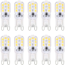 ALBERTATECH G9 Led Bulbs 3W Energy Saving Lamps With Transparent Lens, Replace 30W Halogen Bulb, G9 Bi-Pin Base, 300Lumens