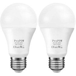 ALBERTATECH Led Dusk to Dawn Light Bulb, A19 5W Smart Sensor Bulbs Soft Automatic Light Bulb Timer Outdoor Lighting In White