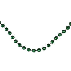 NORTHLIGHT 15' X 0.25" Shiny Metallic Emerald Beaded Artificial Christmas Garland - Unlit In Green