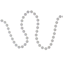 NORTHLIGHT 15' Shiny Clear Iridescent Beaded Christmas Garland
