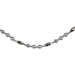 NORTHLIGHT 9' X 0.5" Shiny And Matte Shatterproof Beaded Artificial Christmas Garland - Unlit In Silver