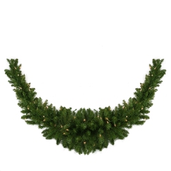 NORTHLIGHT 60" Pre-Lit Eastern Pine Artificial Christmas Swag - Clear Lights