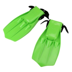 SWIM CENTRAL 11.25" Florescent Dolphin Recreational Swim Fins - Children's In Green