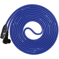 LYXPRO - 25 Ft - - Xlr Right Angle Male to Female Microphone Cable for Professional Microphone & Devices In Blue